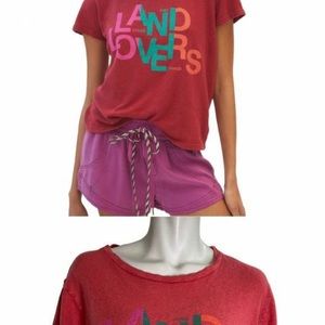 MOTHER Superior T-shirt red The Sinful Land Lovers Sz S